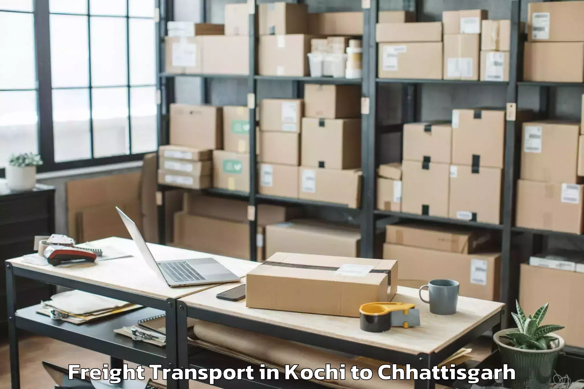 Affordable Kochi to Katghora Freight Transport